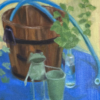 中学生美術科・８月「油絵体験授業」