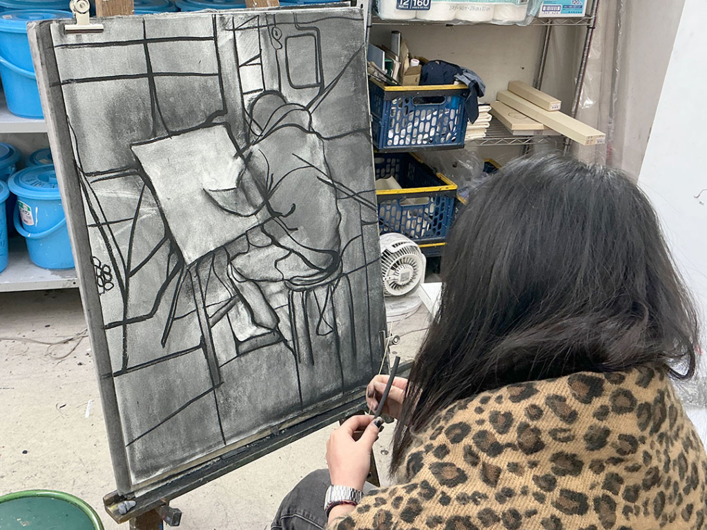 「2025-2026冬期講習会」授業風景・絵画科